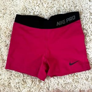 Pink Nike Pro Shorts